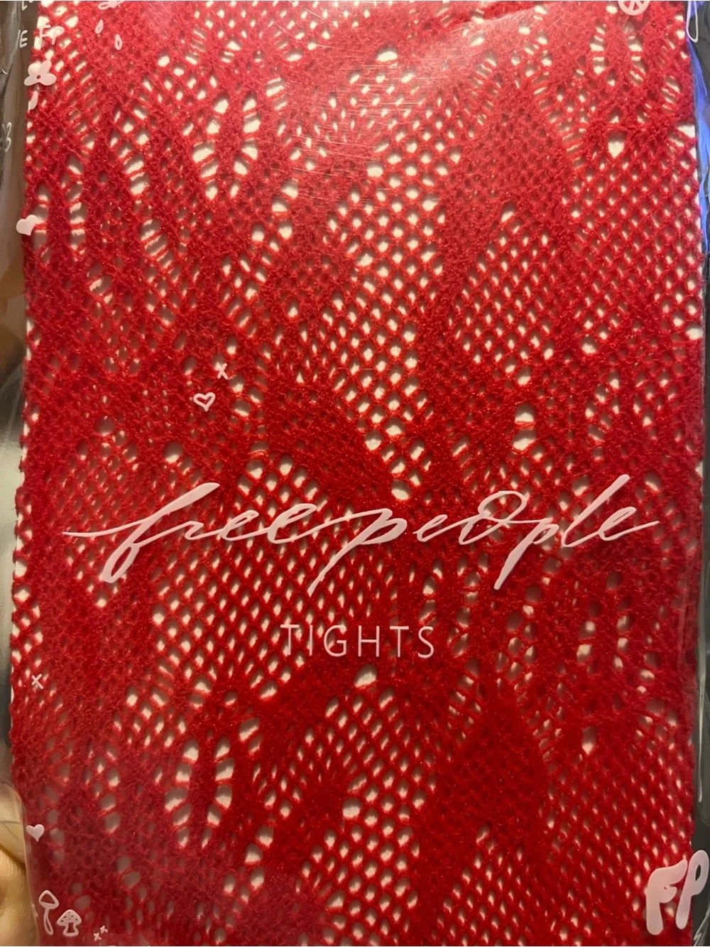 Free People aired Lace Limitless Tights Pantyhose Hosiery Size S-M